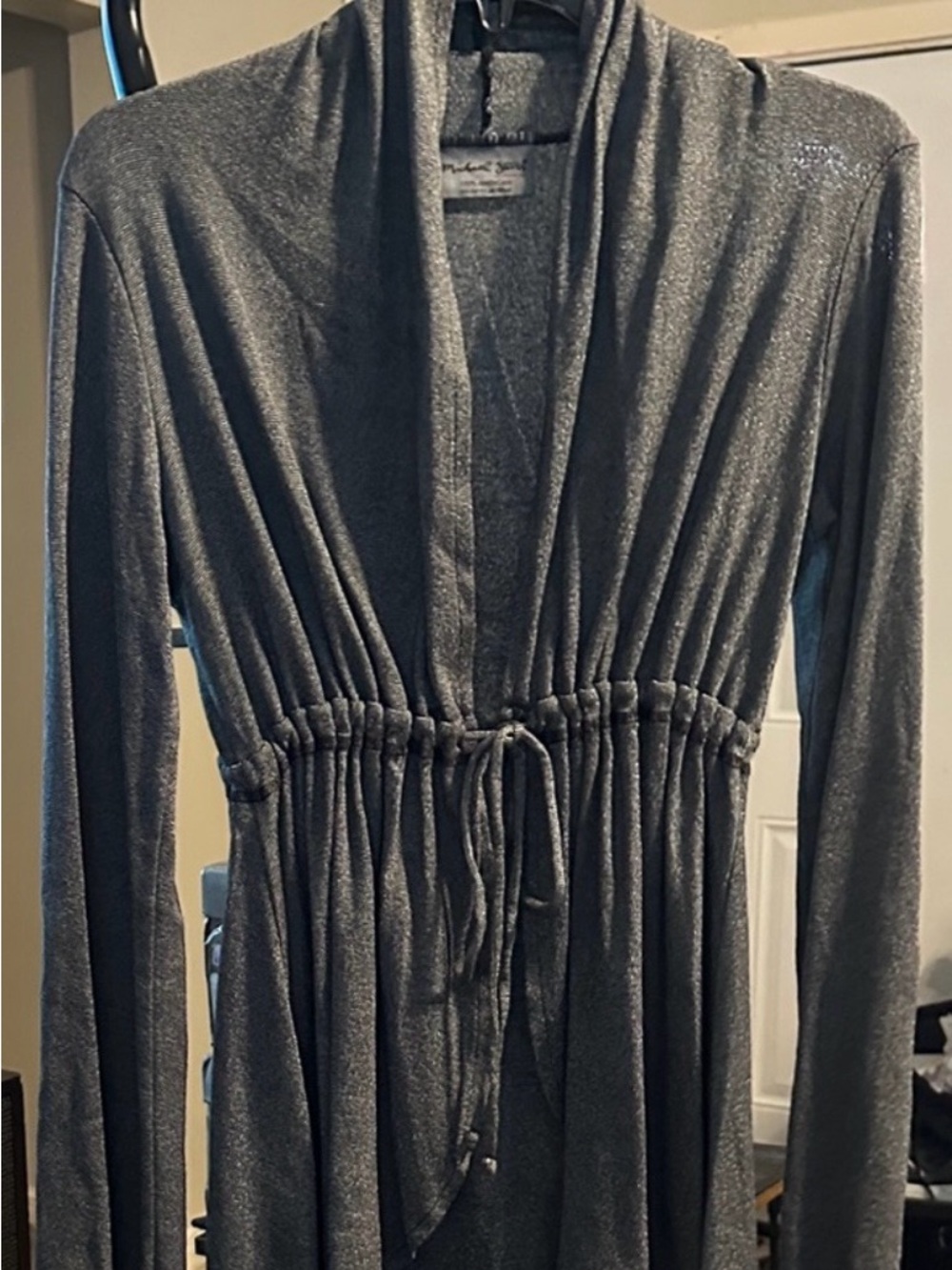 Michael Stars Gray Open-Front Blouse